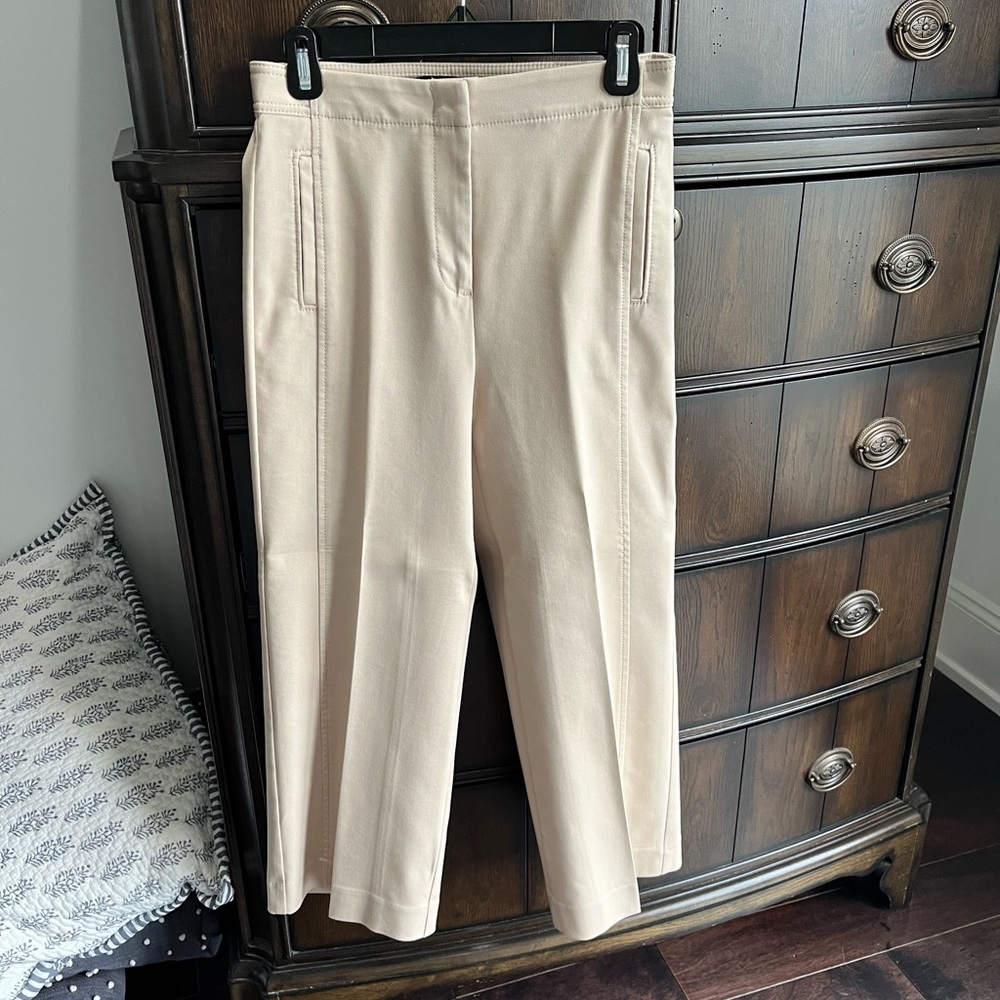 Ann Taylor Cream Wide Leg Pants
